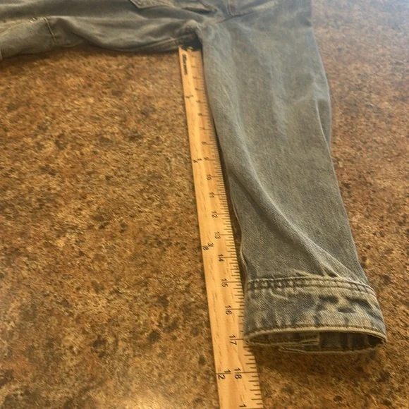 VEVERET Jean Jacket Button Down Western Distressed Women Size Small - Picture 10 of 12